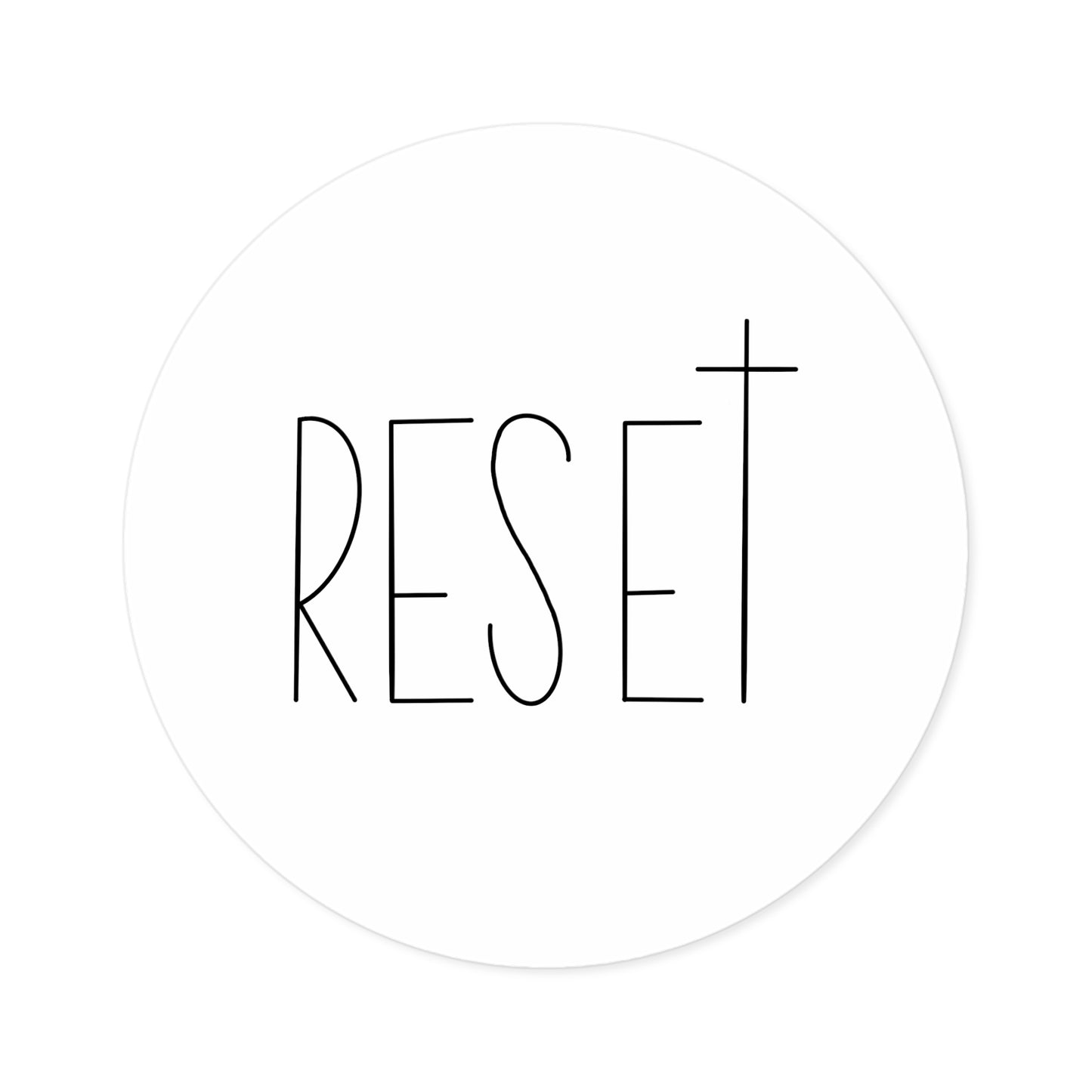 RESET Round Stickers, Indoor\Outdoor
