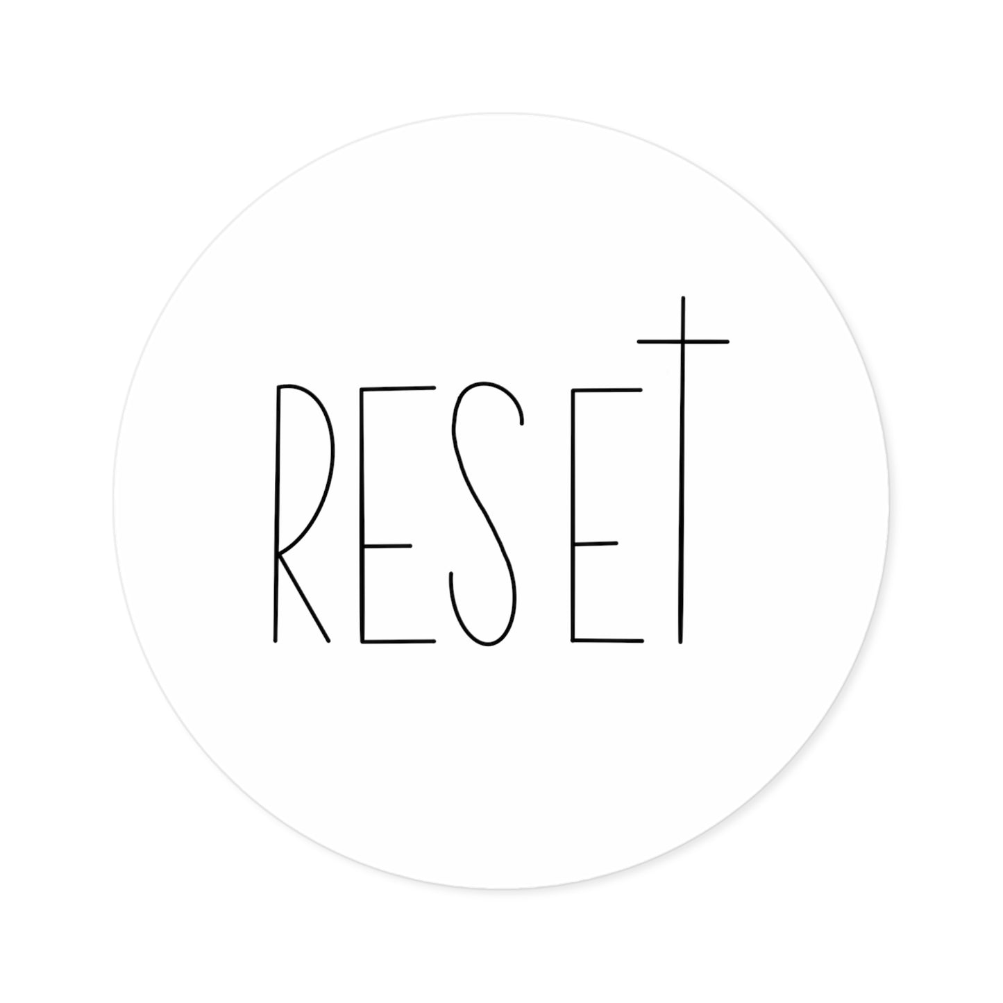 RESET Round Stickers, Indoor\Outdoor
