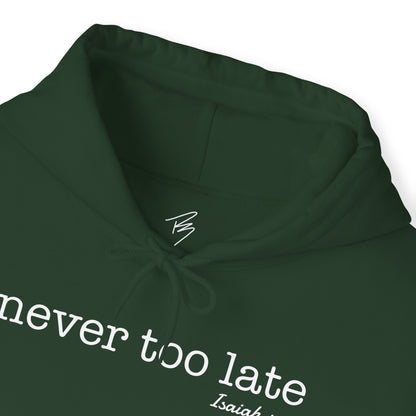 Men's Never Too Late Hooded Sweatshirt