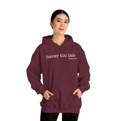 Women's Never Too Late Hooded Sweatshirt