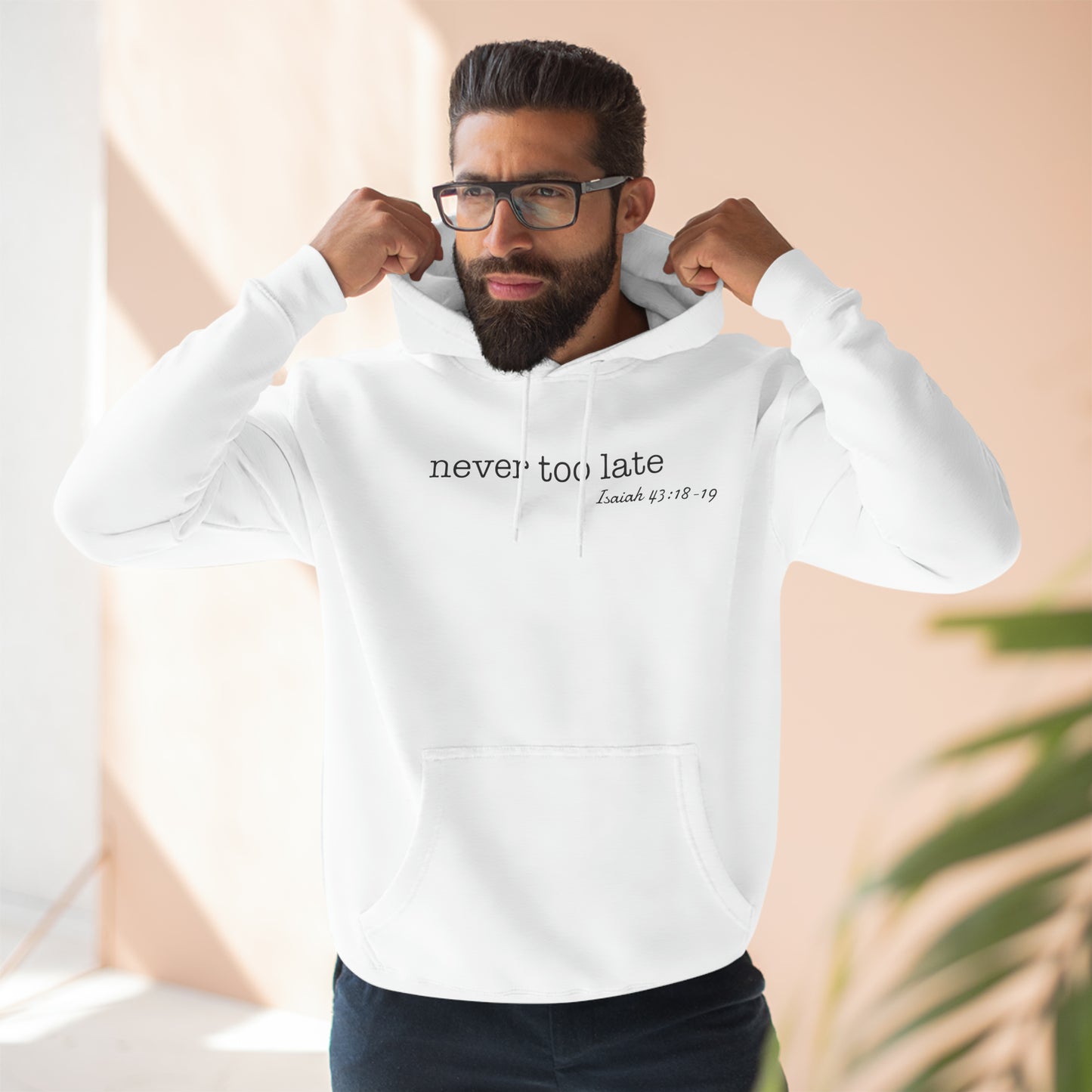 Never Too Late Men's Fleece Hoodie