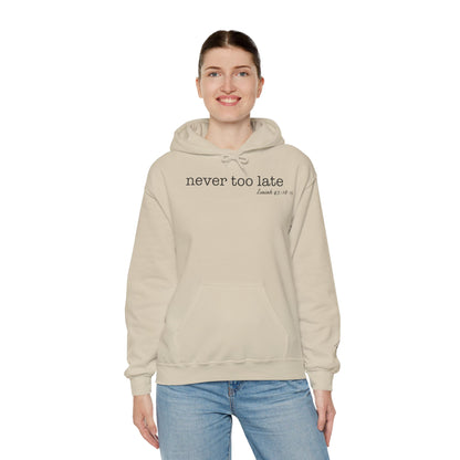 Women's Never Too Late Hooded Sweatshirt
