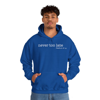 Men's Never Too Late Hooded Sweatshirt