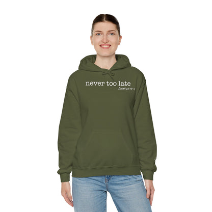 Women's Never Too Late Hooded Sweatshirt