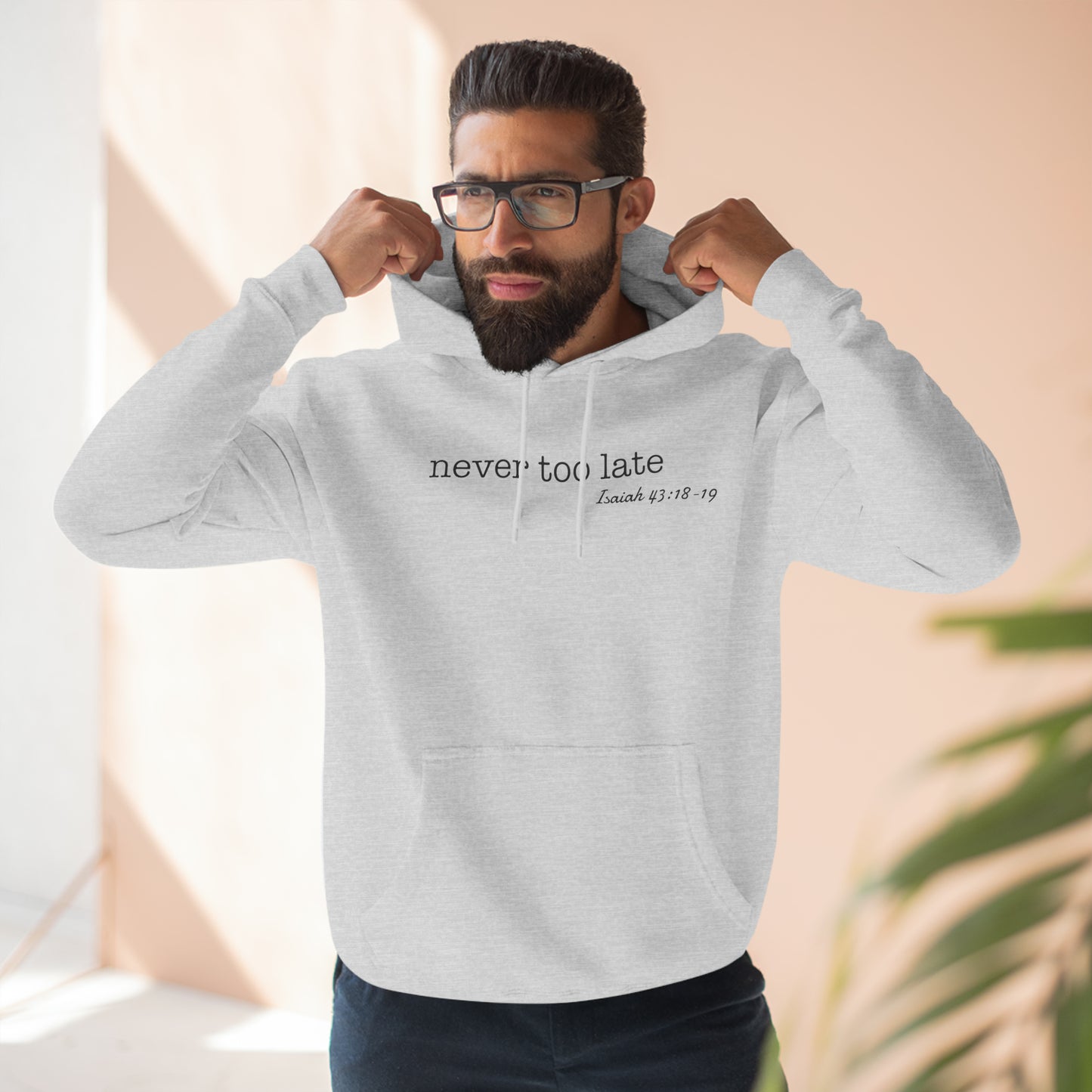 Never Too Late Men's Fleece Hoodie