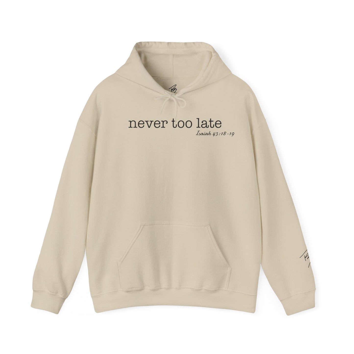 Men's Never Too Late Hooded Sweatshirt