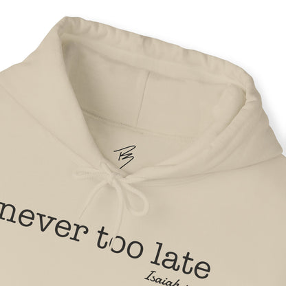 Men's Never Too Late Hooded Sweatshirt