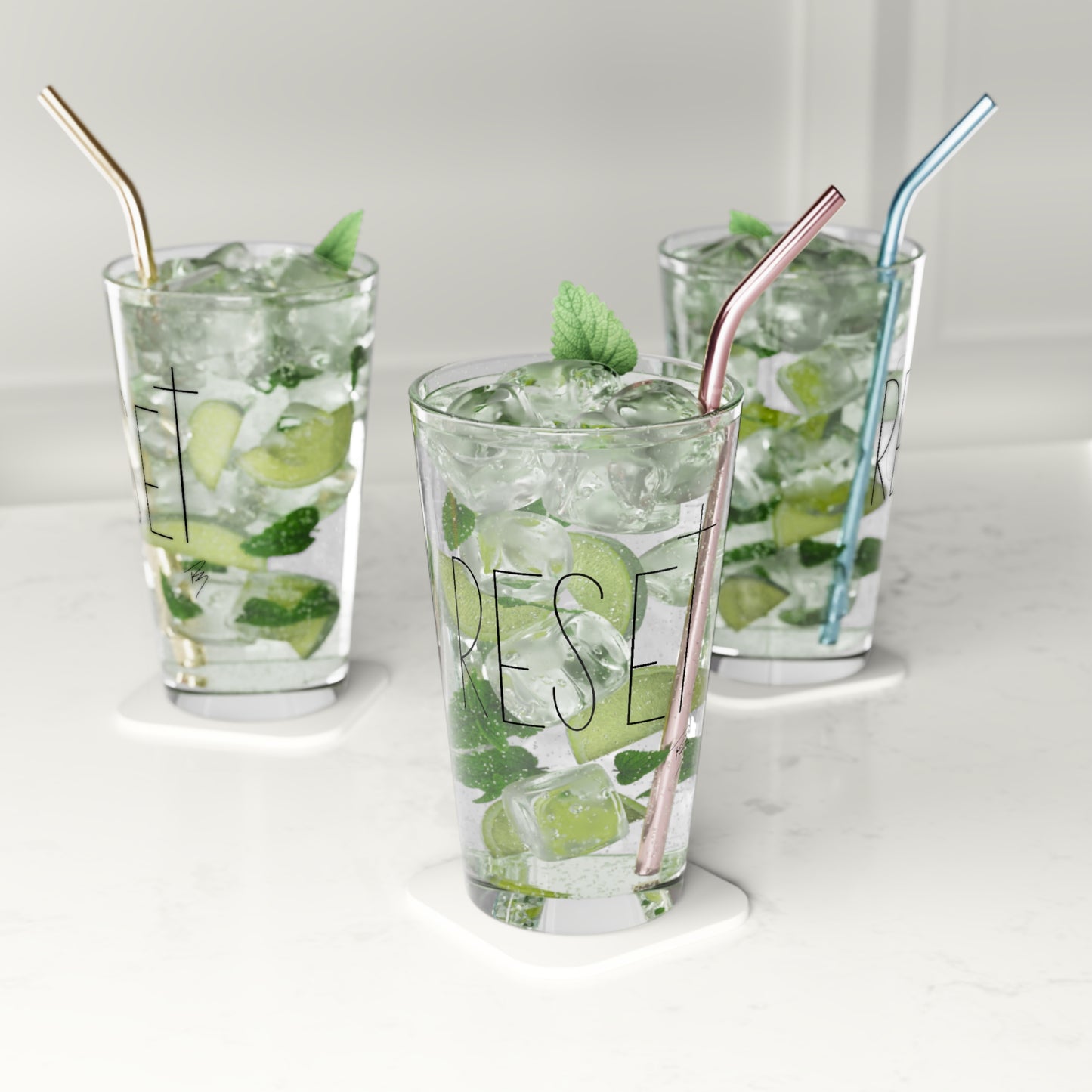 RESET Pint Glass, 16oz