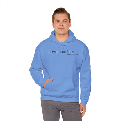 Men's Never Too Late Hooded Sweatshirt