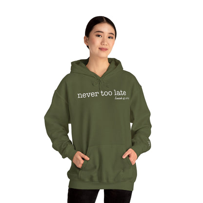 Women's Never Too Late Hooded Sweatshirt
