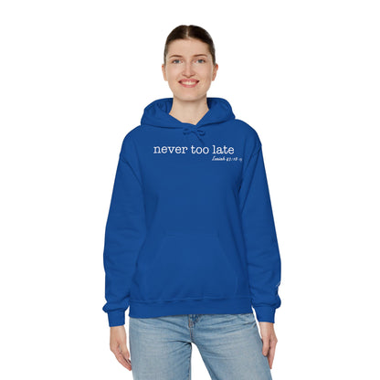 Women's Never Too Late Hooded Sweatshirt