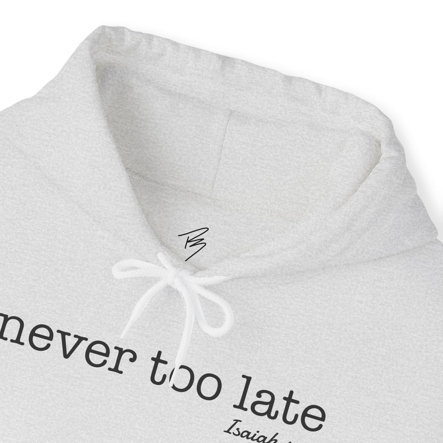 Men's Never Too Late Hooded Sweatshirt