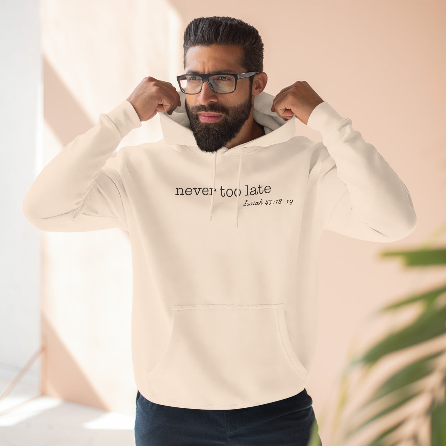 Never Too Late Men's Fleece Hoodie