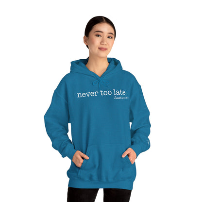 Women's Never Too Late Hooded Sweatshirt