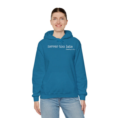Women's Never Too Late Hooded Sweatshirt
