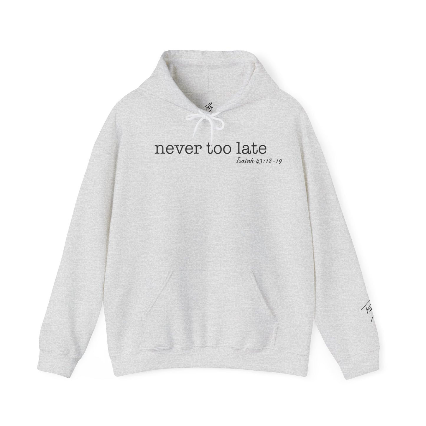 Men's Never Too Late Hooded Sweatshirt